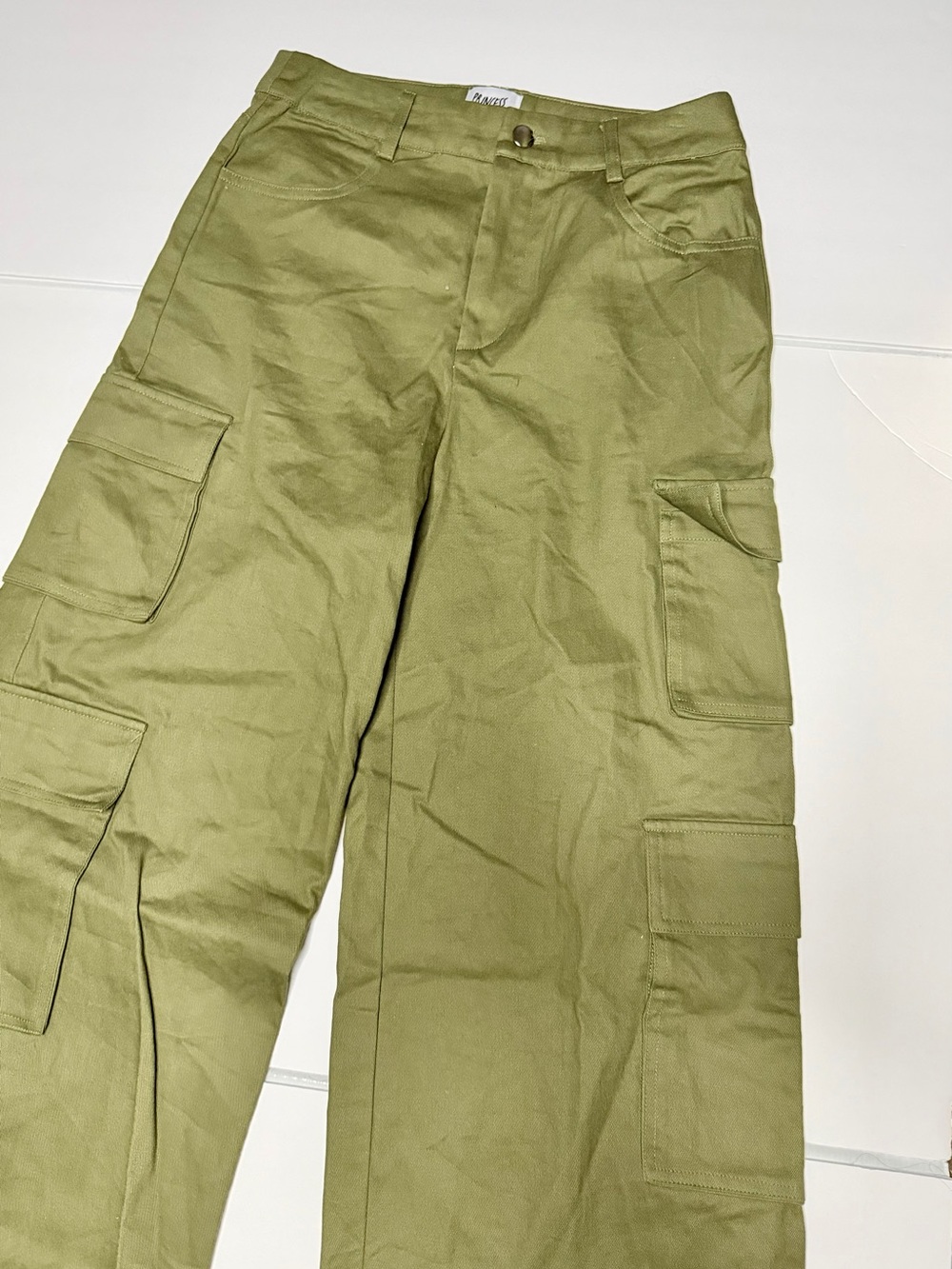 Princess Polly Olive Green Wide-Leg Cargo Pants - Picture 3 of 4